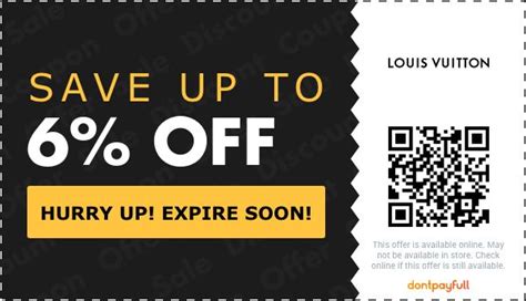 coupon louis vuitton|louis vuitton discount code.